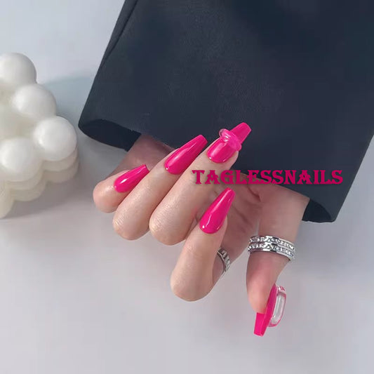 The Secret of Barbie Pink Press-On Nails Social Media Takeover