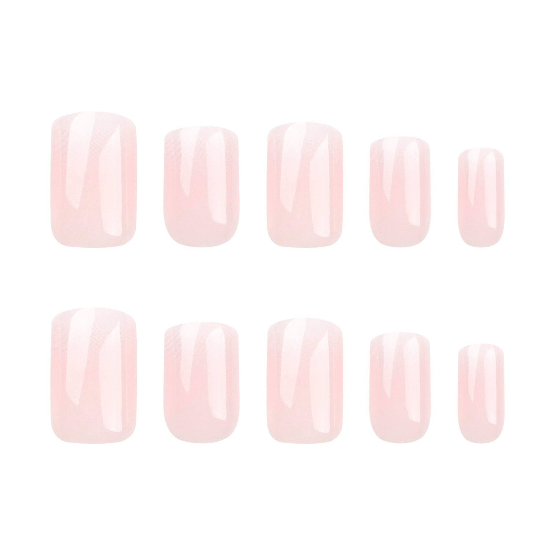 FRENCH GRADIENT | PINK & WHITE | GENTLE FRENCH | SHORT NAILS | 24NAILS-TAGLESSNAILS