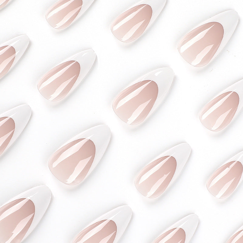 FRENCH WHITE EDGE | NUDE | SIMPLE DAILY | 24NAILS-TAGLESSNAILS
