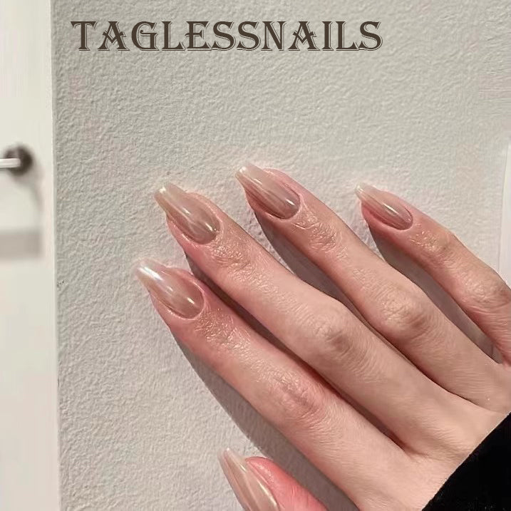 MOONLIGHT PEARL | NUDE PINK | PRESS ON NAILS