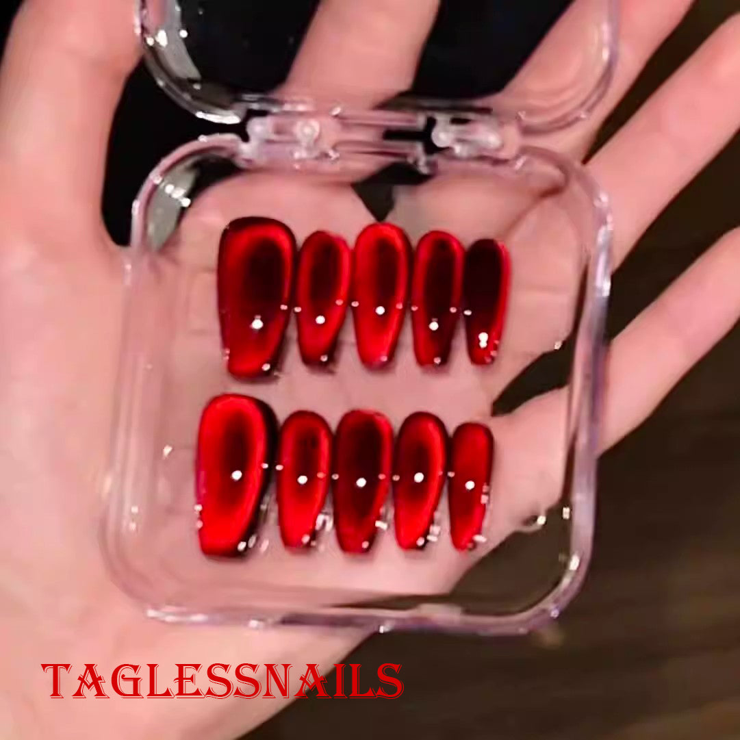 RED DANCE SHOES | RED | PRESS ON NAILS
