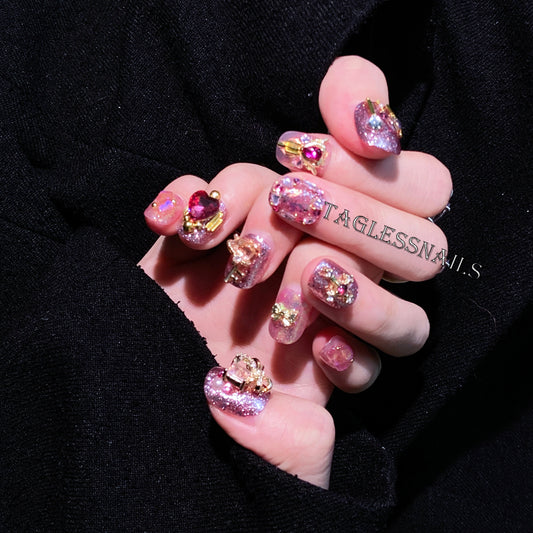 Subtle Romance | Pink | Press On Nails